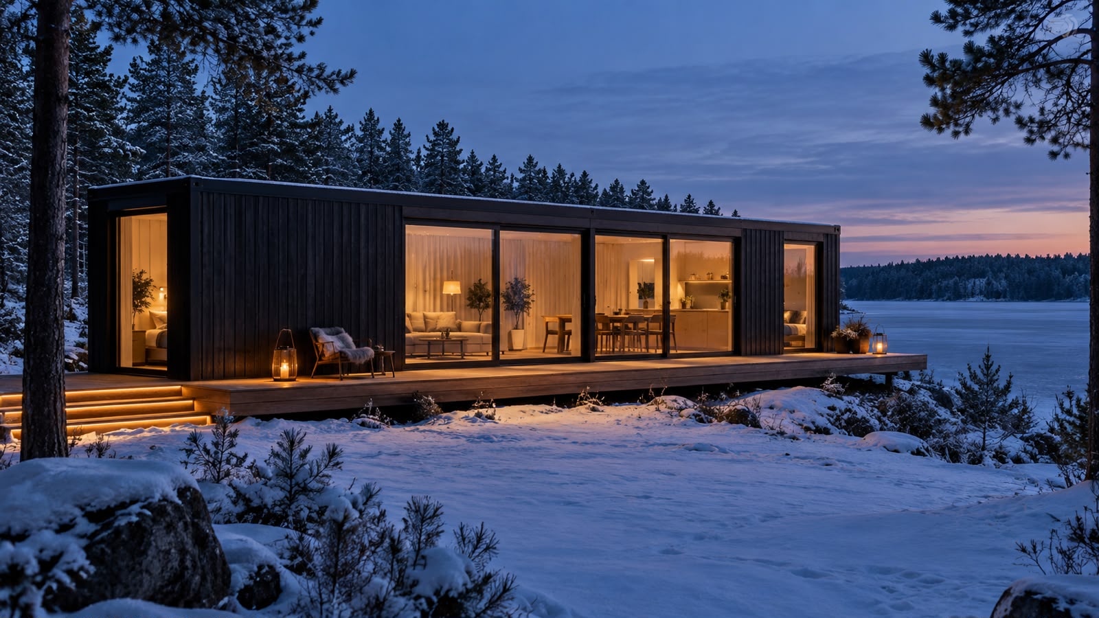 Tiny House Container Heizung und Warmes Wasser im Winter