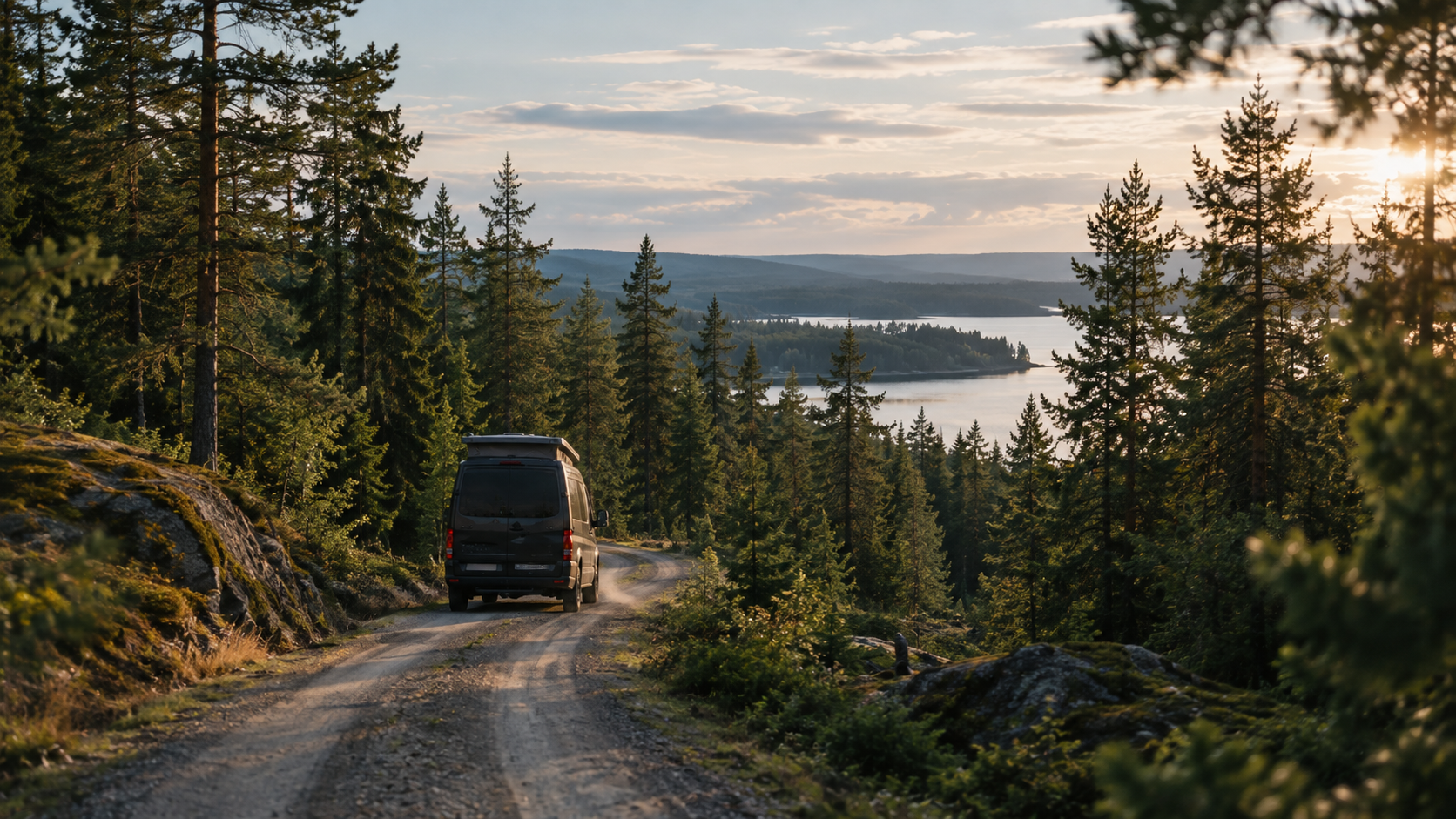 Schweden Route mit dem Van fahren